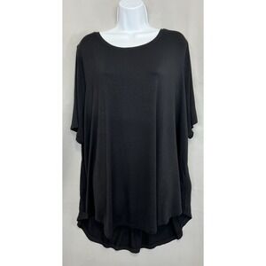 Lane Bryant Women's Black Jersey Knit Shirt 22/24 NWT‎